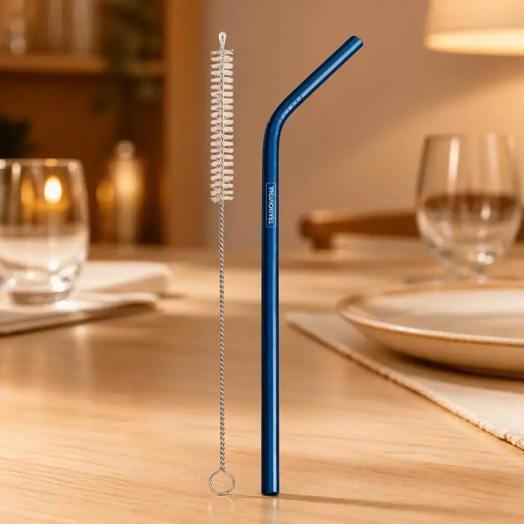 Sorbete para Niños Azul Acero Inox. + Cepillo de limpieza