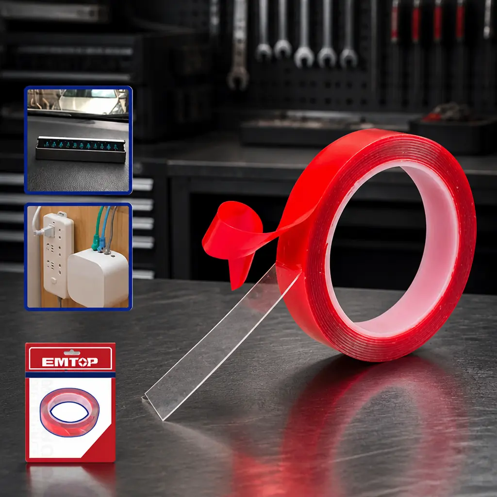 Cinta doble faz Transparente VHB (19mm x 2m). Emtop