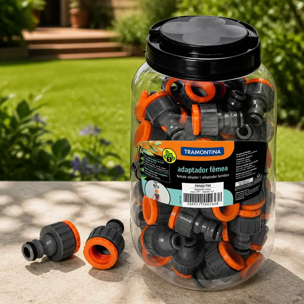 Adaptador hembra. rosca 3/4' y reduc 1/2' Pote x75u.