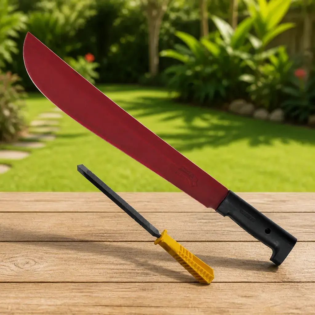 Machetillo pintado Rojo 20' corneta + LIMA  x Un.