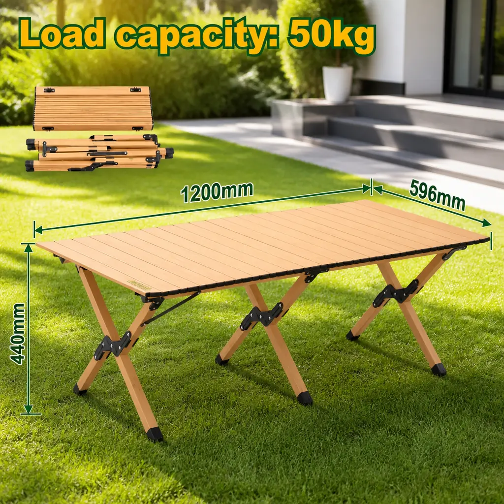Mesa plegable para exteriores (120x60x44cm) Jadever
