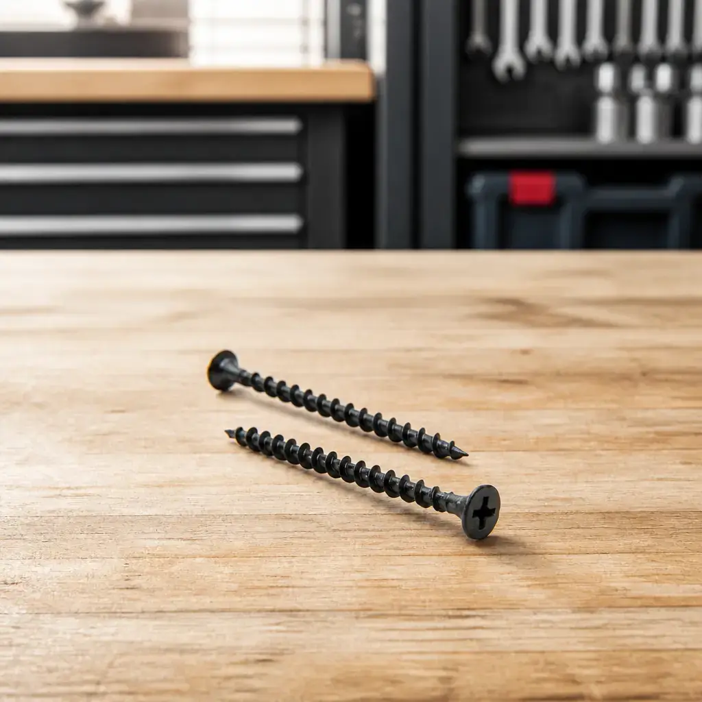 Tornillo Autoperf. Drywall #6x5/8 p/ madera negro punta fina x400un.