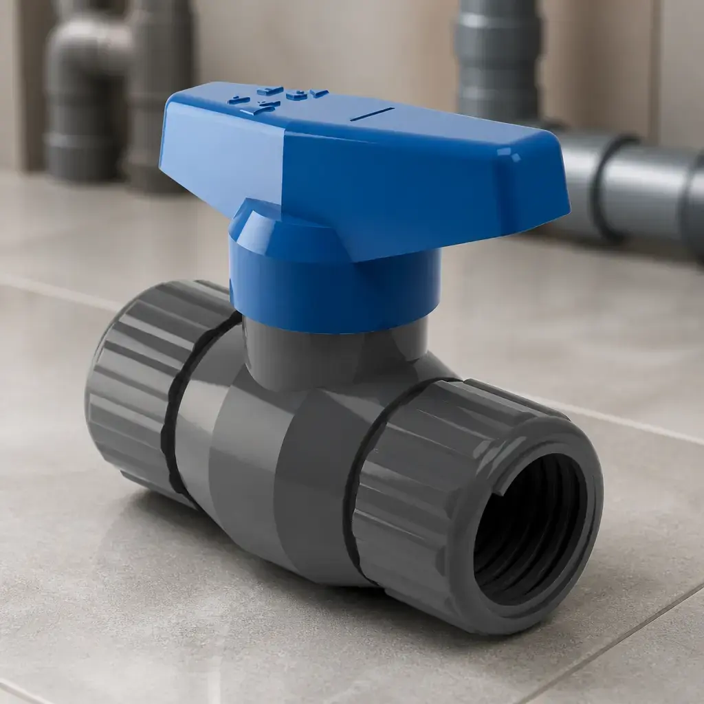 Llave de paso 1' PVC Roscada DUKE