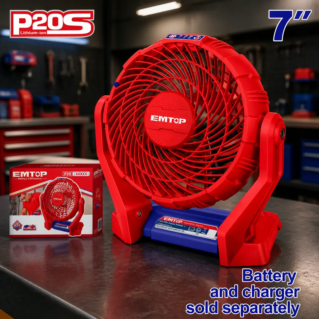 Ventilador 7" DC 20V Sin Bateria. Emtop
