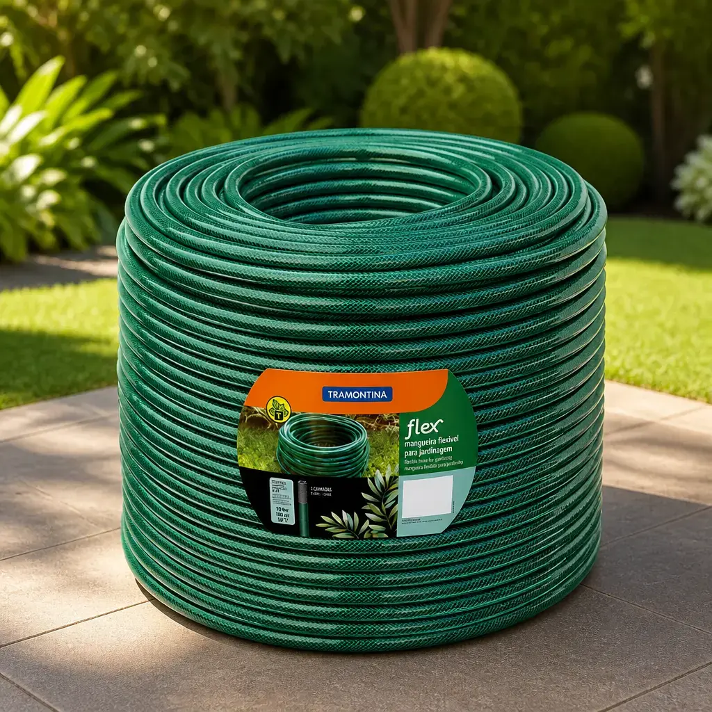 Manguera 3 capas Flex para jardin 1/2'x300m verde Tramontina