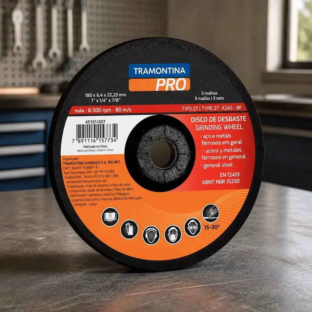Disco de Desbaste 115x6.4mm p/ Metales en general Pro