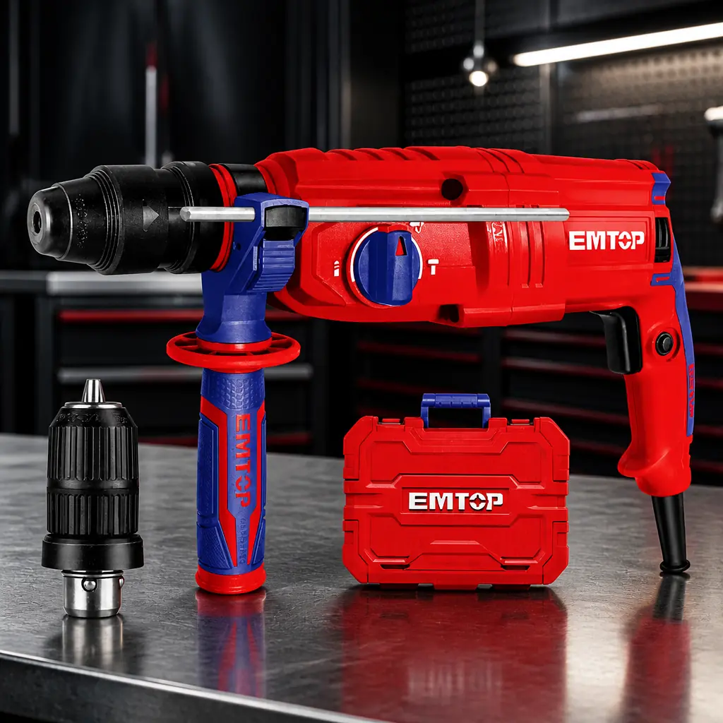 Rotomartillo 800W. 2.5J. 2x Mandril (SDS Plus / 13mm). (M). Emtop