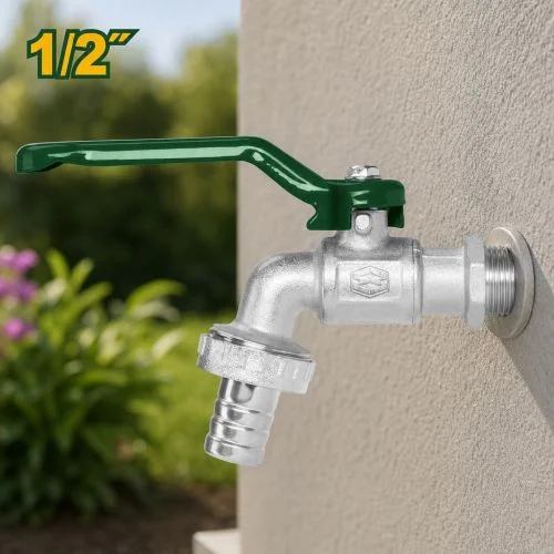 Canilla de Jardin metalica (1/2 - 3/4") Media Vuelta Jadever