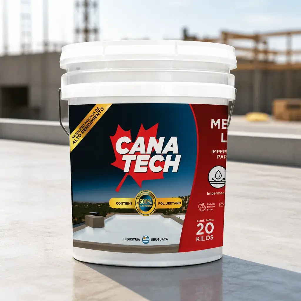 Membrana Liquida Canatech Verde Cemento fibrado 4kg x Un.