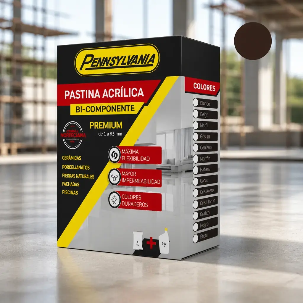 Pastina Acrilica Bi-Componente Ebano Caja x 1.3 Kg