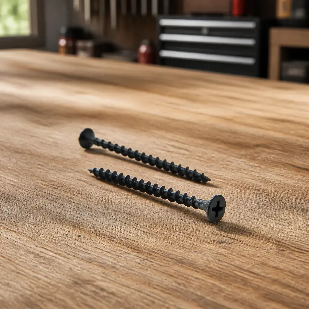 Tornillo Autoperf. Drywall #8x1 p/ madera negro punta fina x200un.