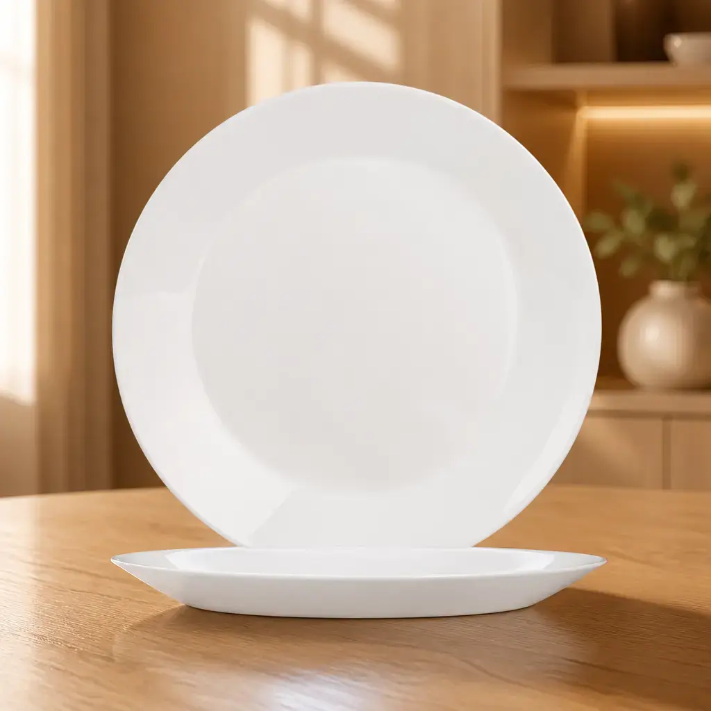 Plato redondo 19cm Blanco Kups x4