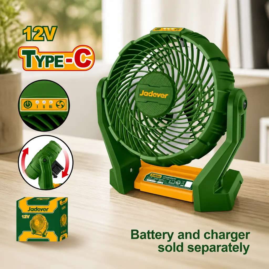 Ventilador 7" 12V Sin Bateria Jadever Caja