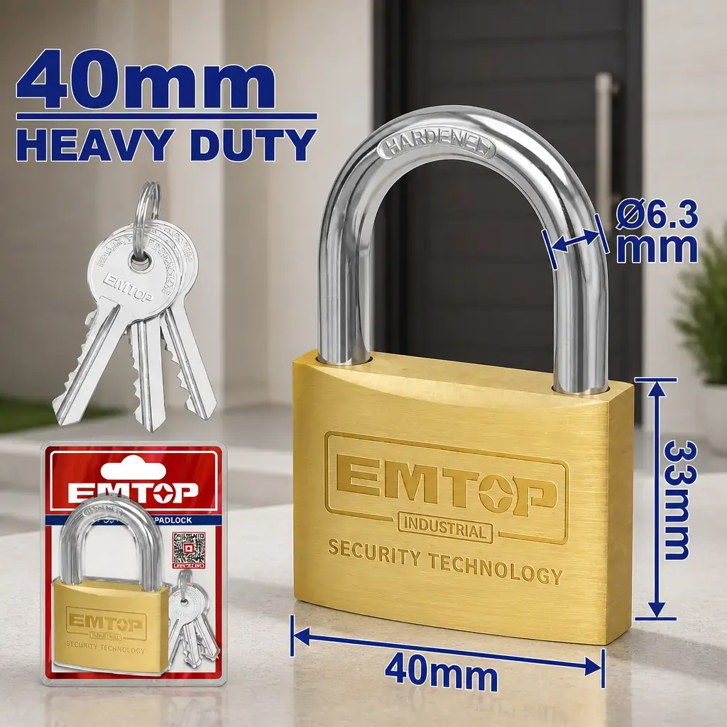 Candado CR 40mm (3 Llaves). Emtop