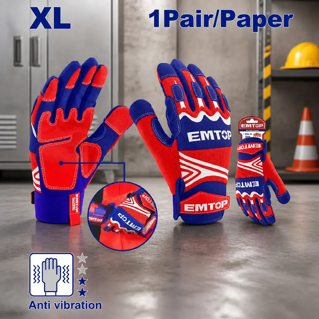 Guantes para mecanica palma microfibra XL Emtop xPar