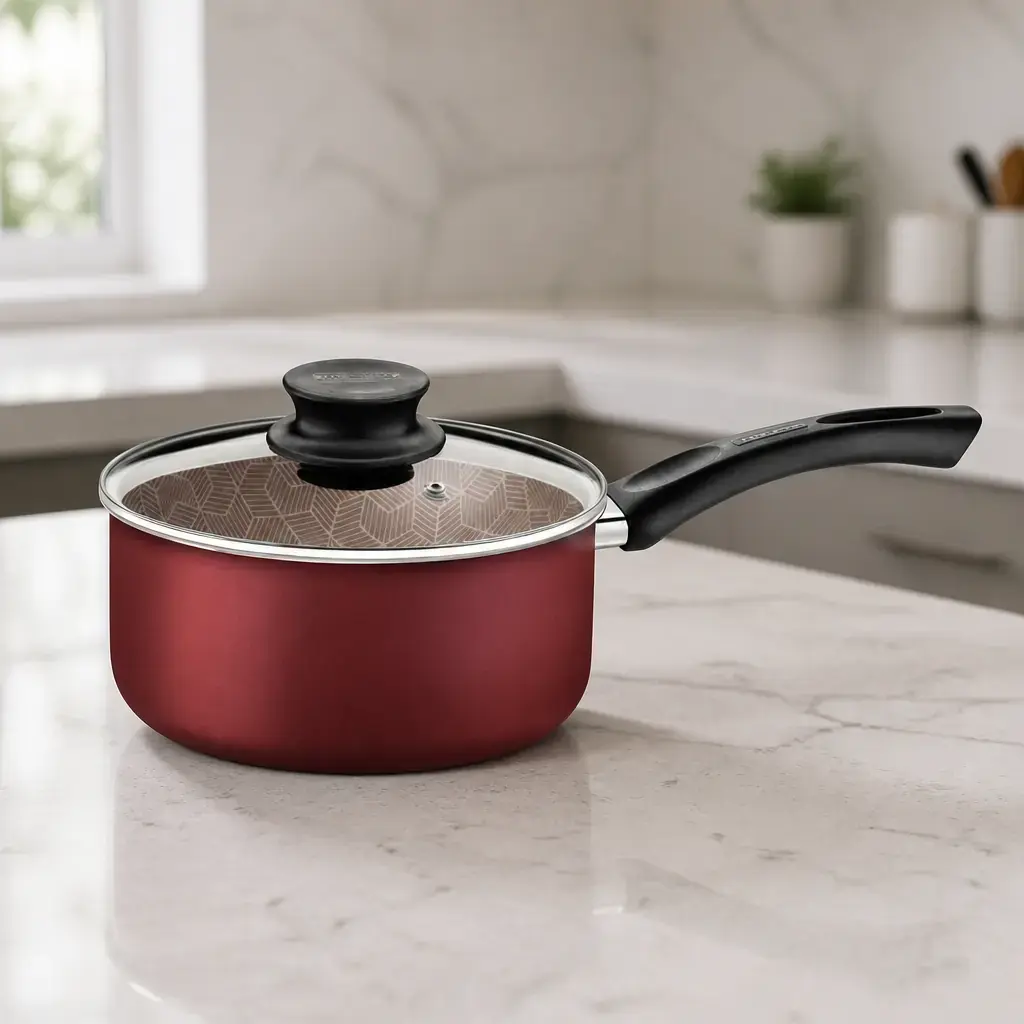 Olla con tapa de vidrio 2.1Lt. 18cm. Paris T. bordo x Un.