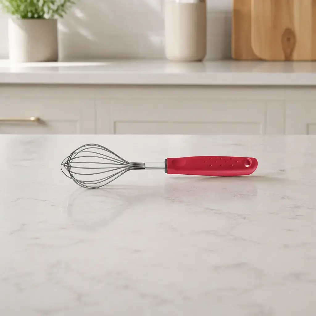 Batidor manual inox. Rojo Utilita x Un.