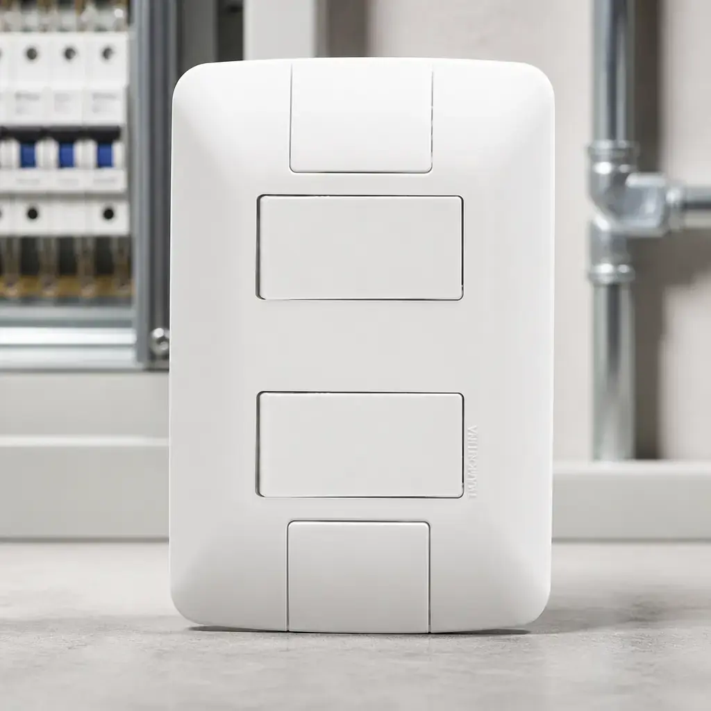 Placa + 2 Interrup. Simple 10A Blanco ARIA