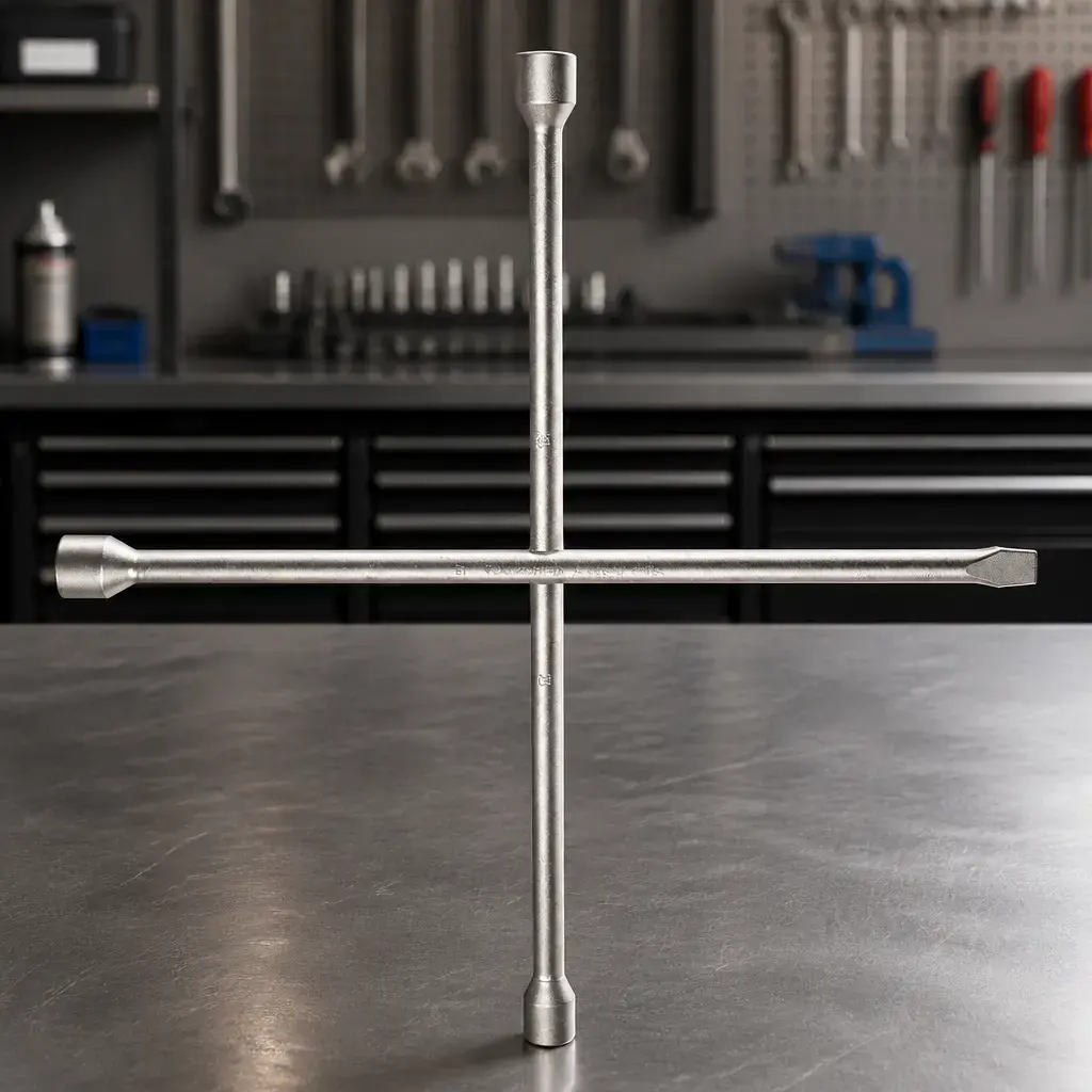Llave p/rueda cruz 17-19-21mm+espatula Master x Un.