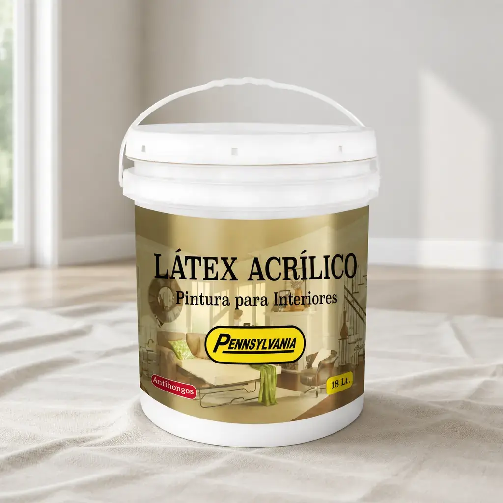 Pintura latex acrilico Blanco para interiores 4Lts x Un.