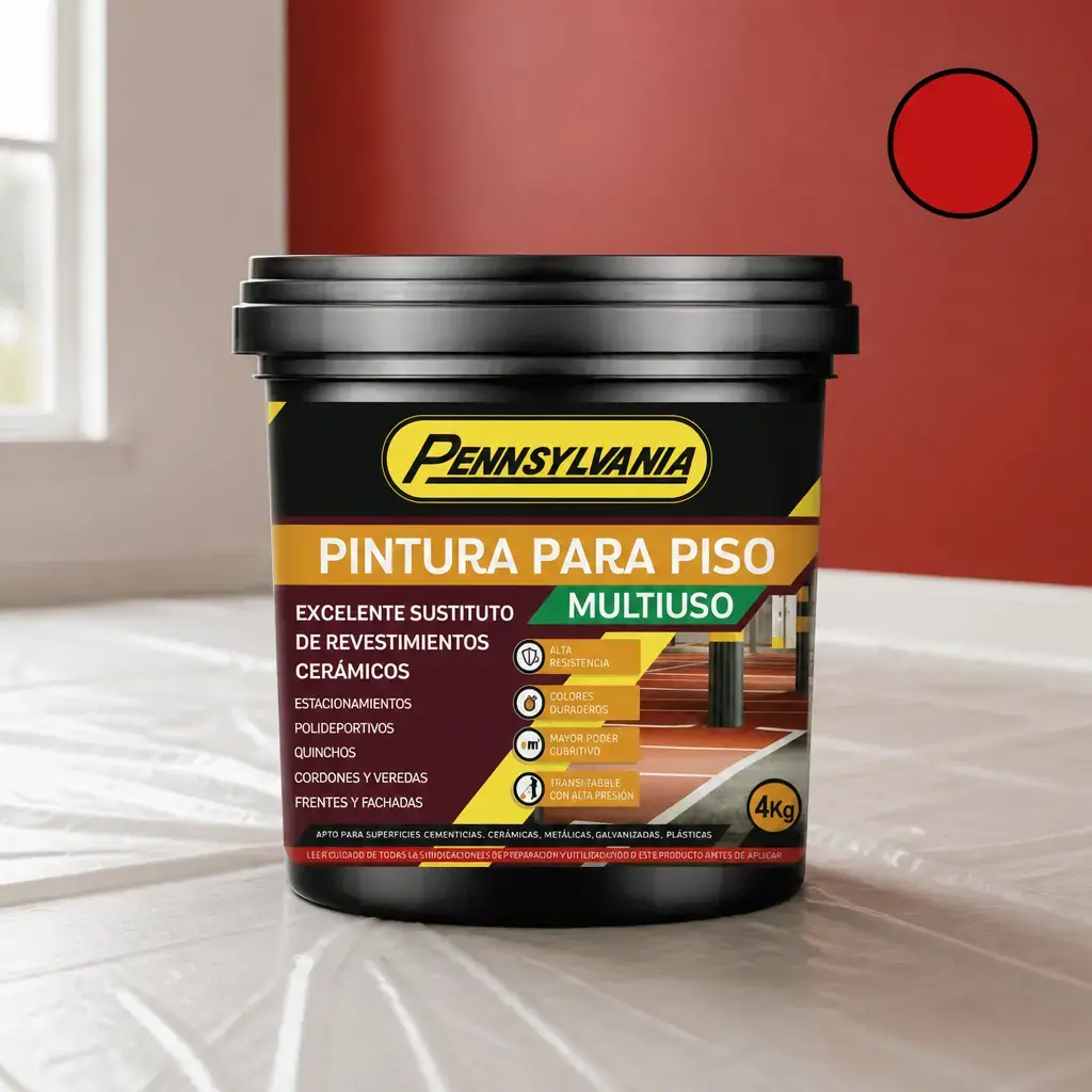 Pintura Multiuso y para piso Rojo 20kg x Un.