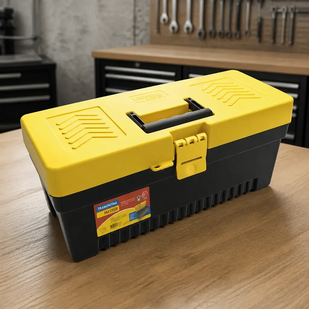Caja herramientas 17" Plastica. Hebilla Plast + Organizador Master