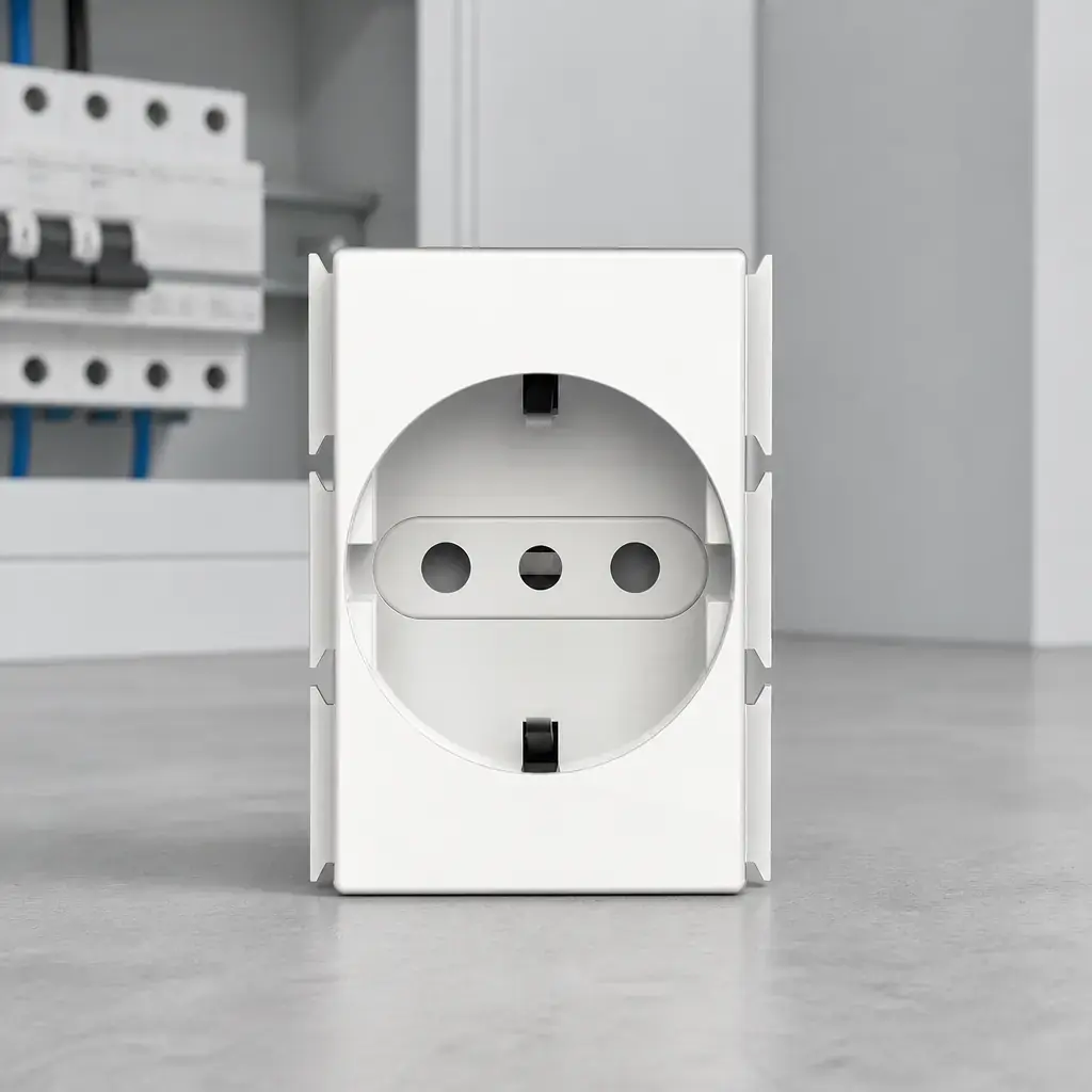 Modulo Tomacorriente Schuko 16A Blanco ARIA xUn.