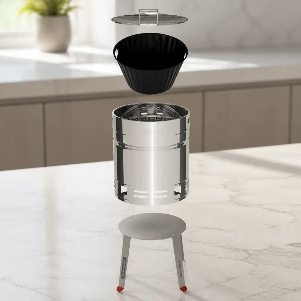 Parrilla grill a carbon TCP-400 Ac. Inox. Tramontina*