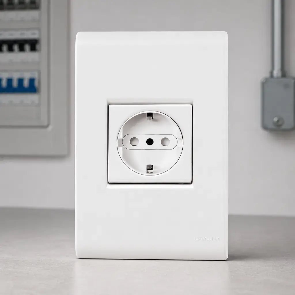 Placa + Tomacorr. Schuko 16A Blanco LIZ xUn.