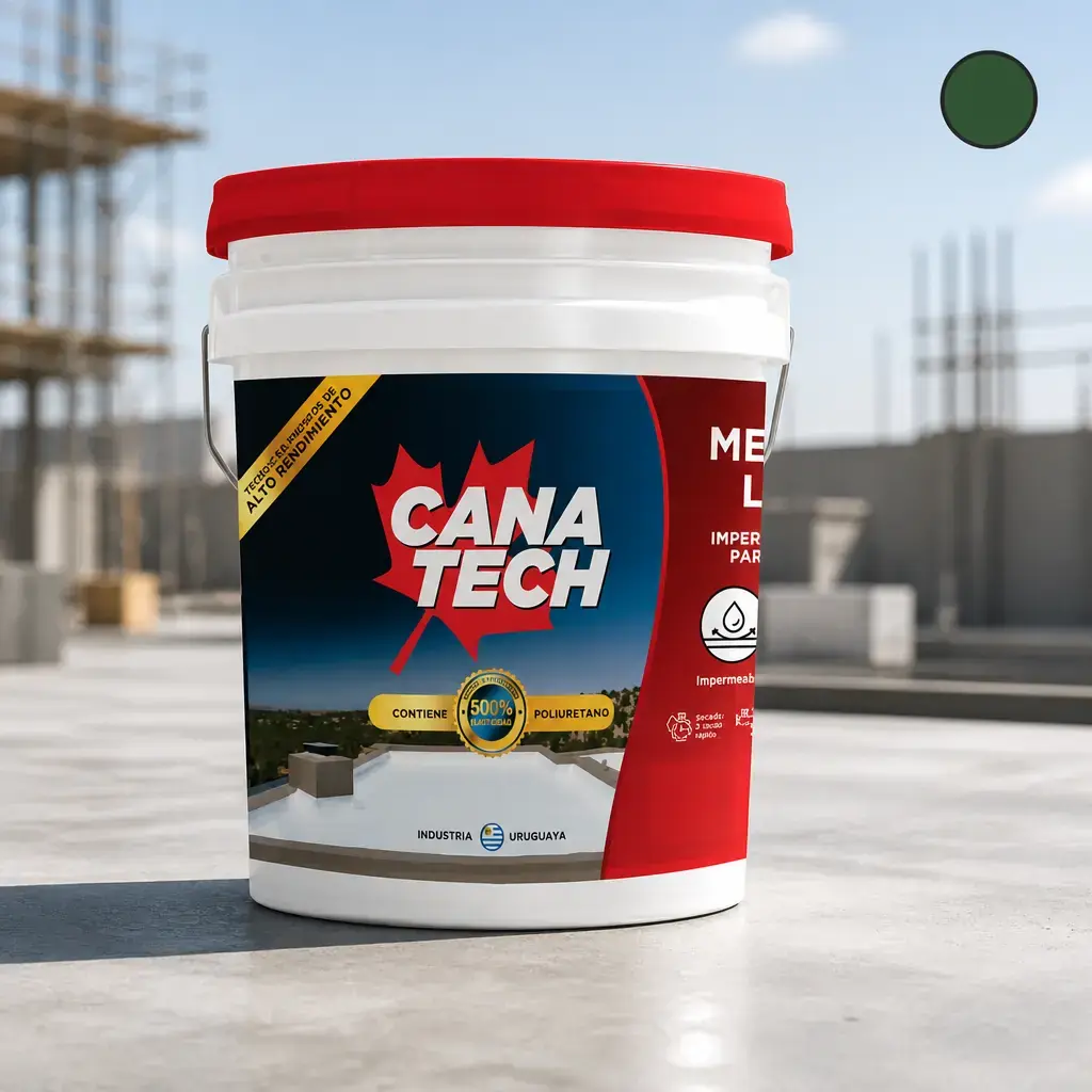 Membrana Liquida Canatech Verde Cemento 4kg sin fibra x Un.