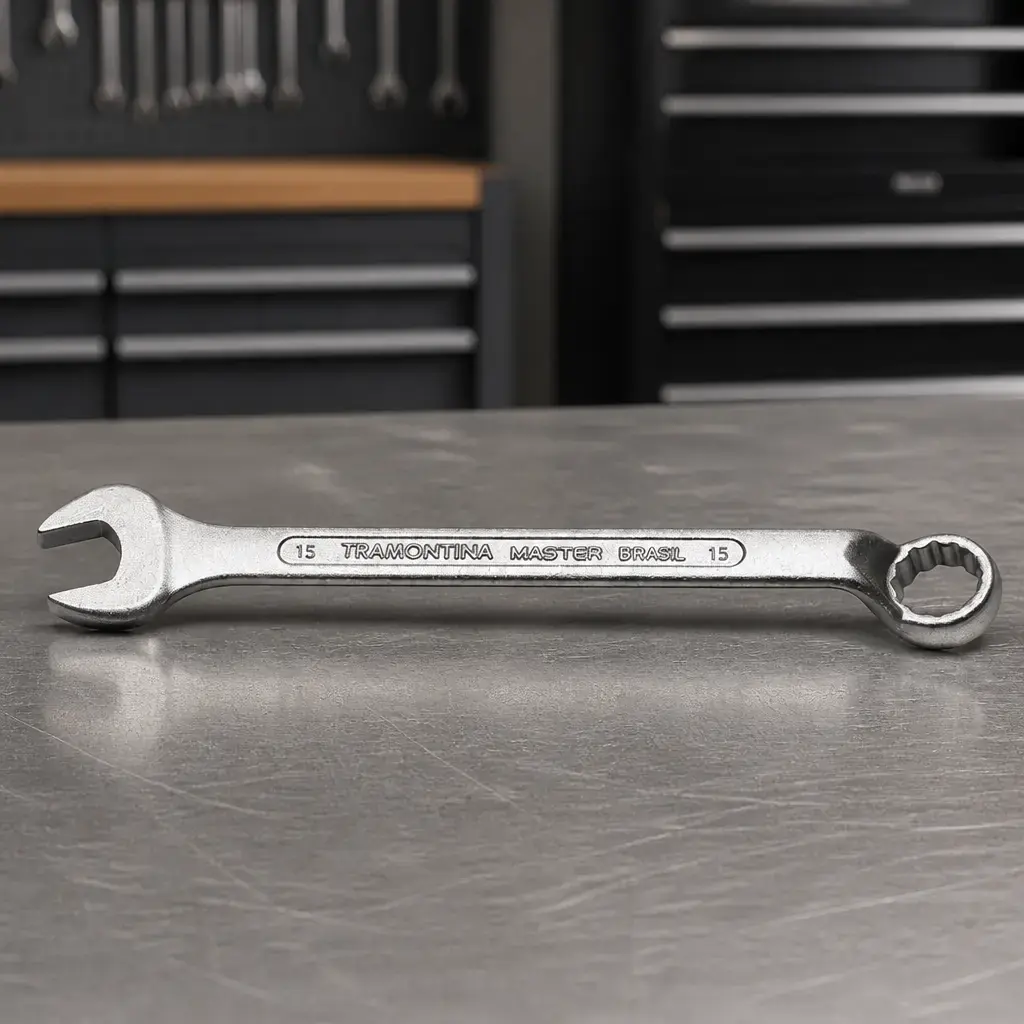 Llave comb. 15mm cuello largo Master x Un.