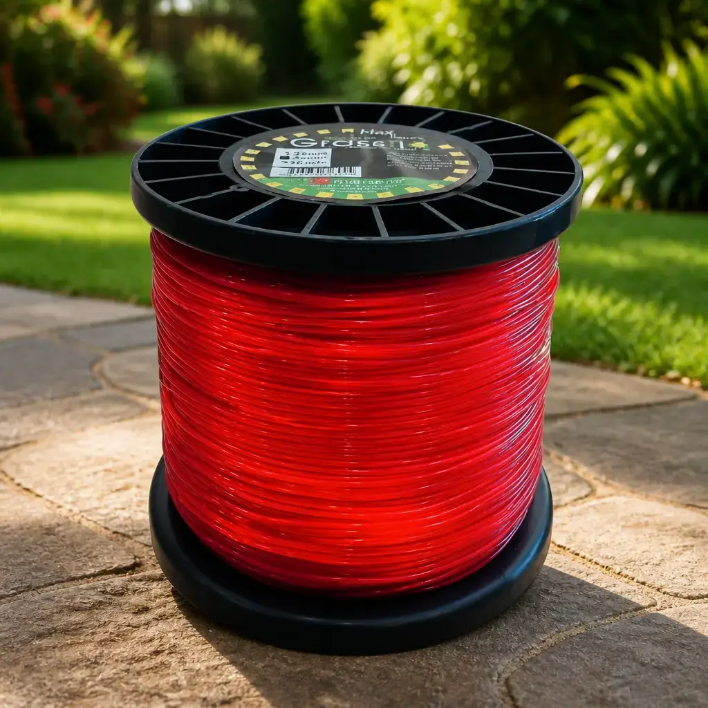 Hilo bordeador Rojo Grassfio redondo (3.00mm x 248m) Carrete x 2Kg.