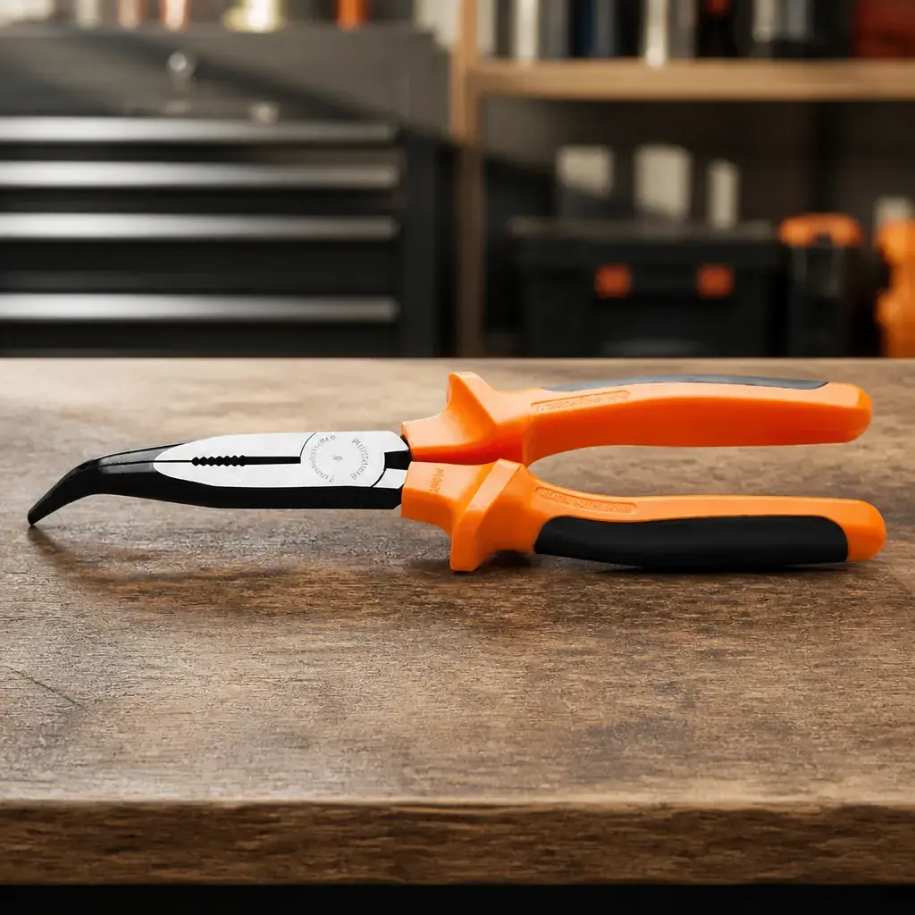 Pinza punta curva 8' doble inyec. Pro Blister