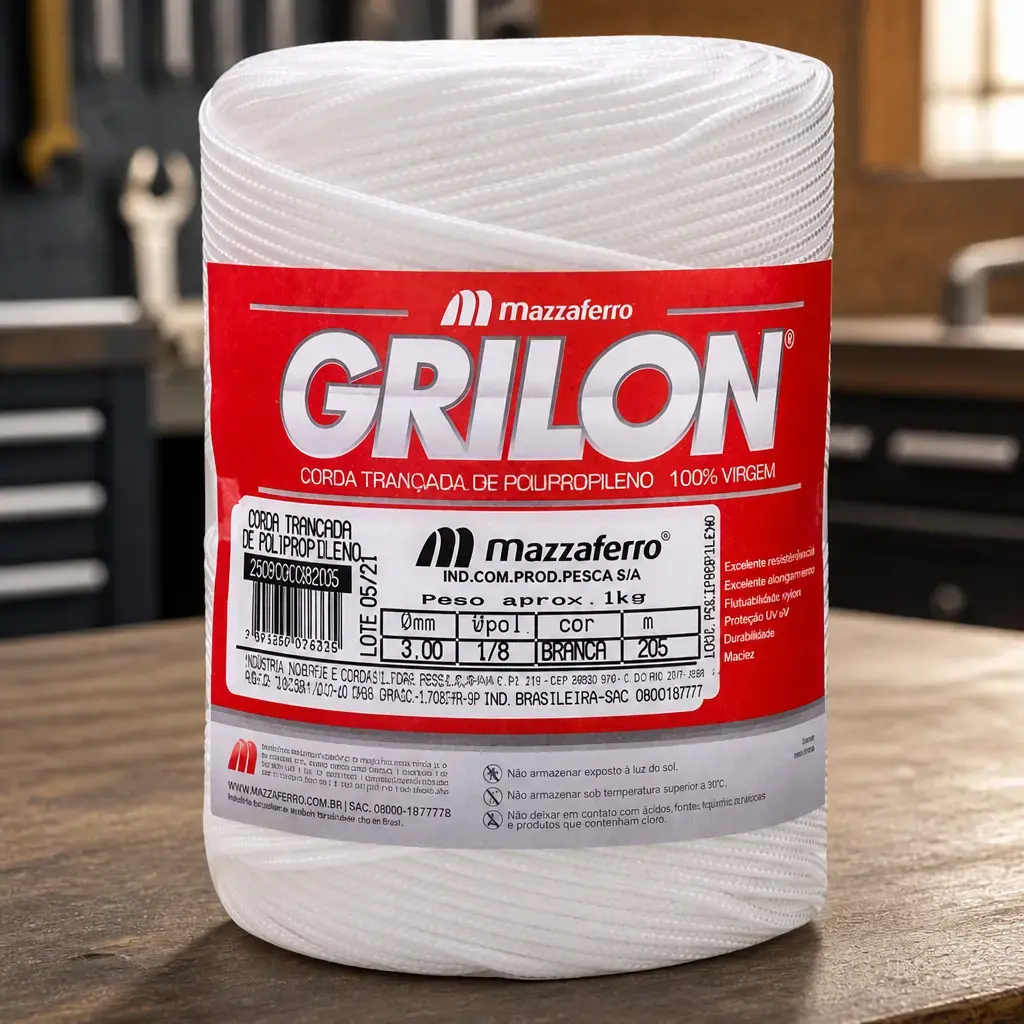 Cuerda trenzada blanca (5mm x 330m) x4Kg