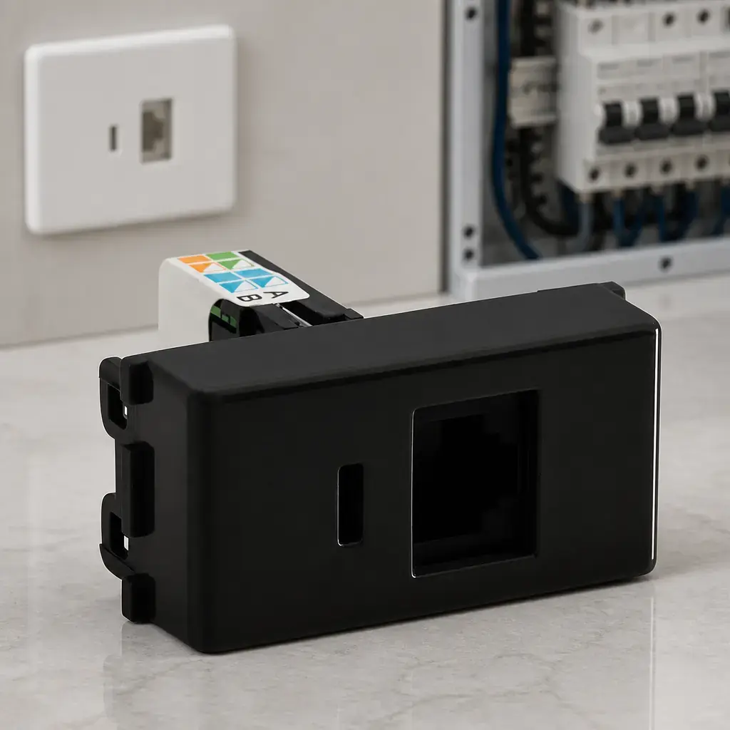 Modulo RJ11 para Telefono Negro UNIVERSAL xUn.