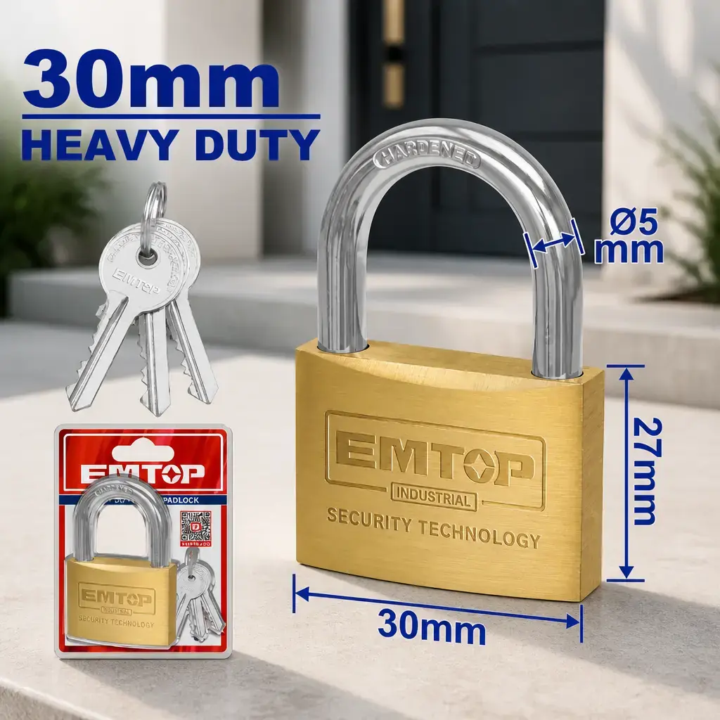 Candado CR 30mm (3 Llaves). Emtop