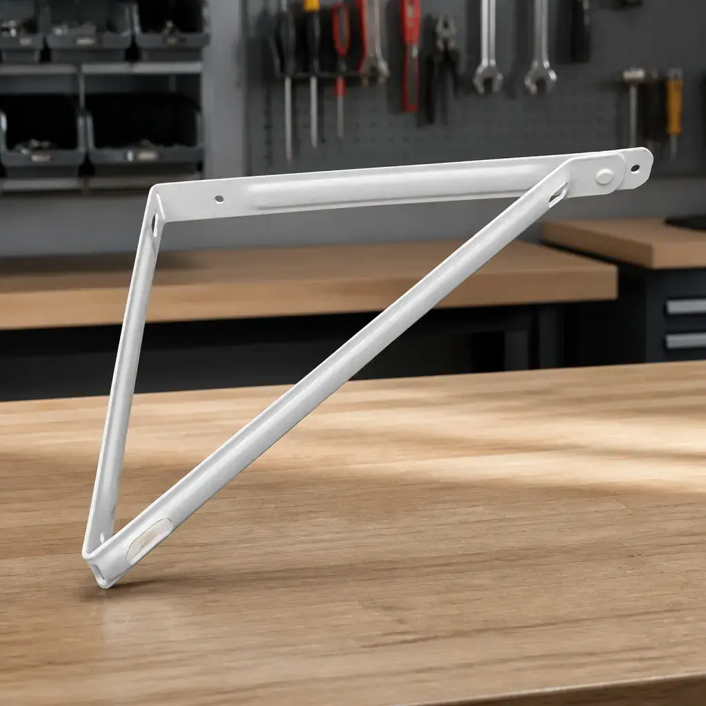 Soporte con travesaño blanco 250 x 300mm x20u.