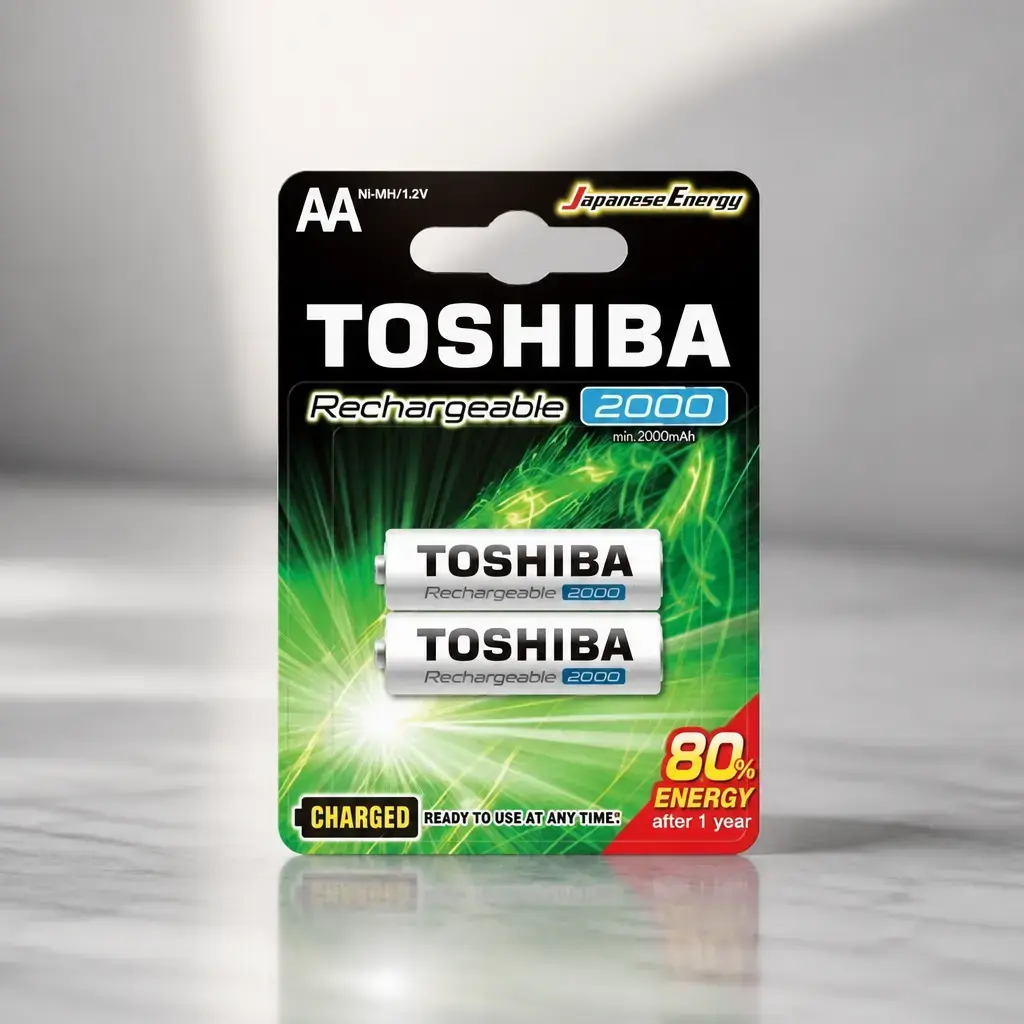Pila recargable AA Ni-MH 2000mAh 1.2V Toshiba Blister x2