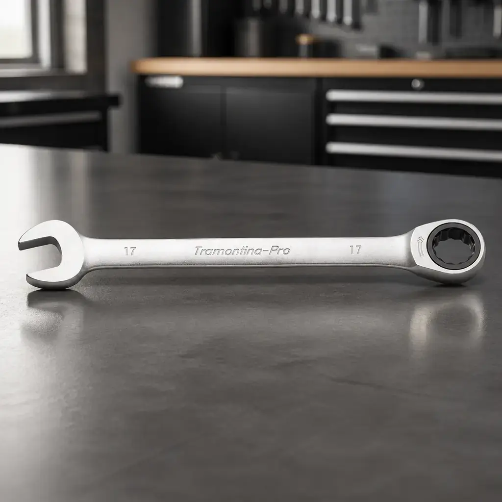 Llave combinada con crique 17mm. Pro x Un.