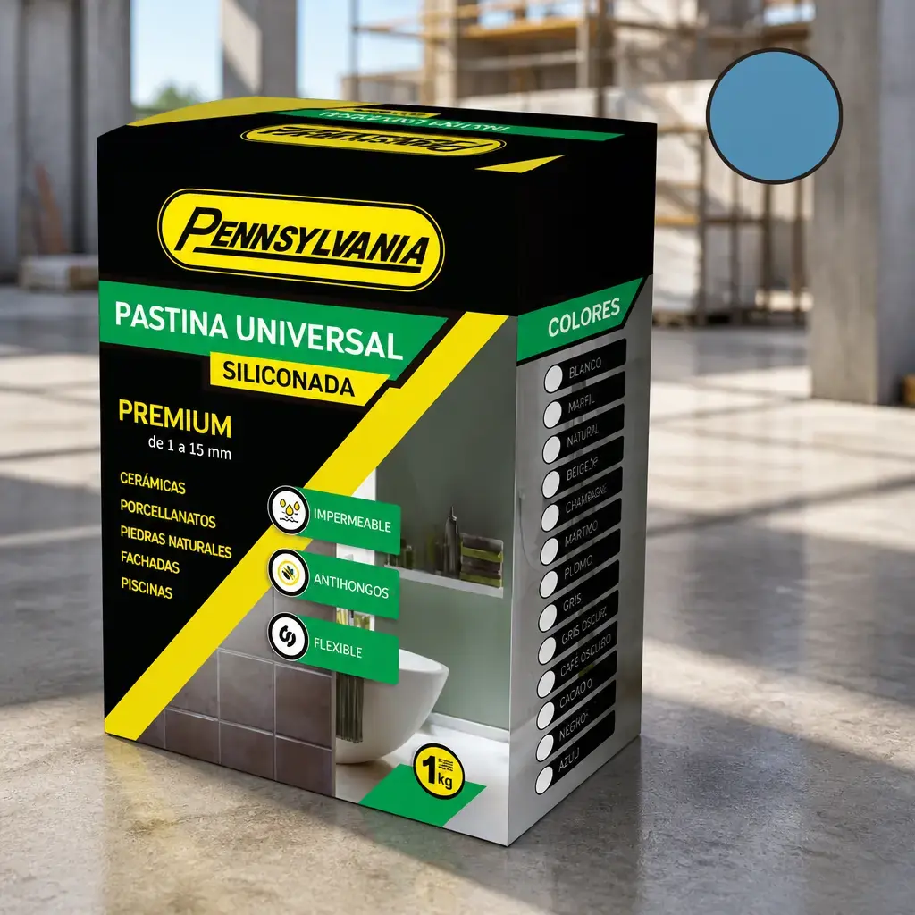 Pastina Universal Siliconada Azul - Celeste Caja x 1Kg