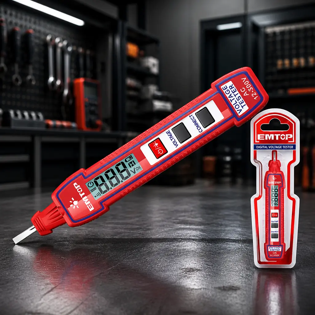 Lapiz tester digital CAT. II AC 12-300V. blister Emtop