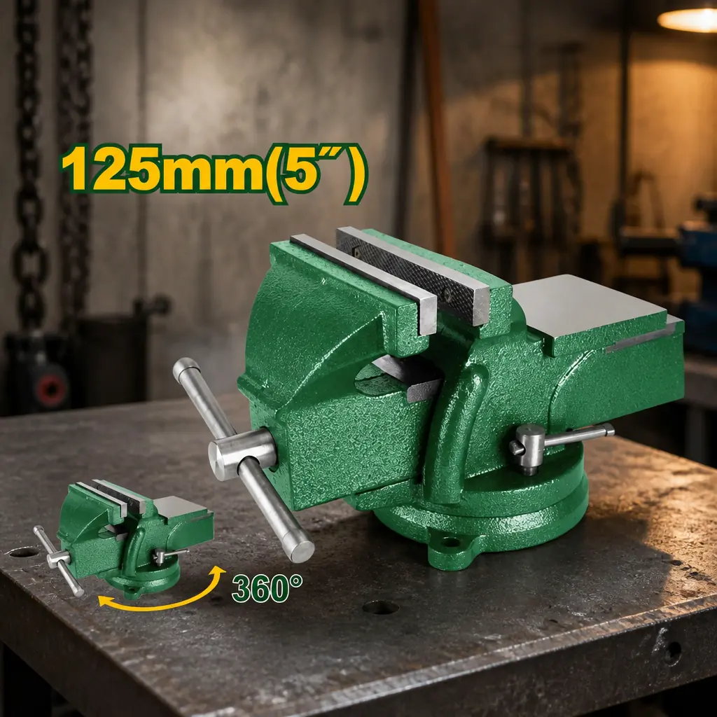 Prensa Morsa 125mm (5") giratoria Jadever Caja