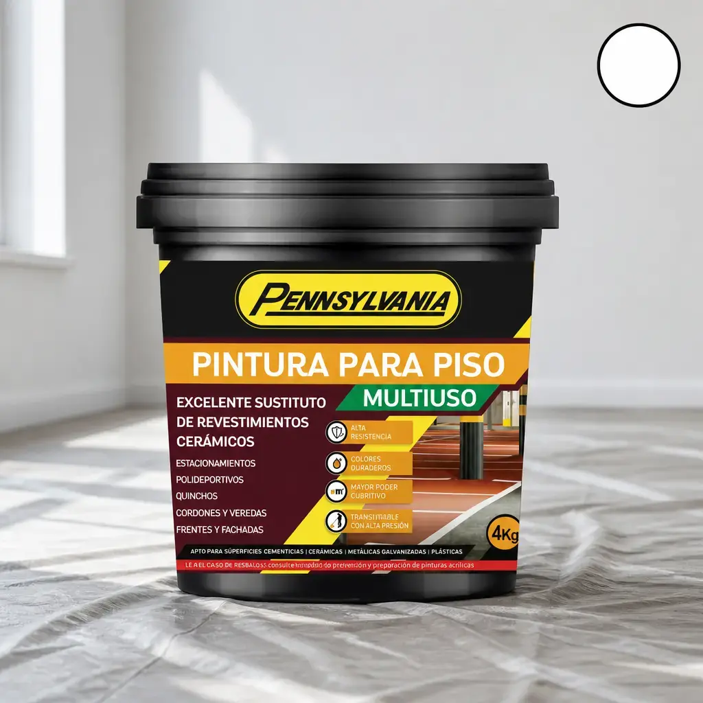 Pintura Multiuso y para piso blanco 20kg x Un.