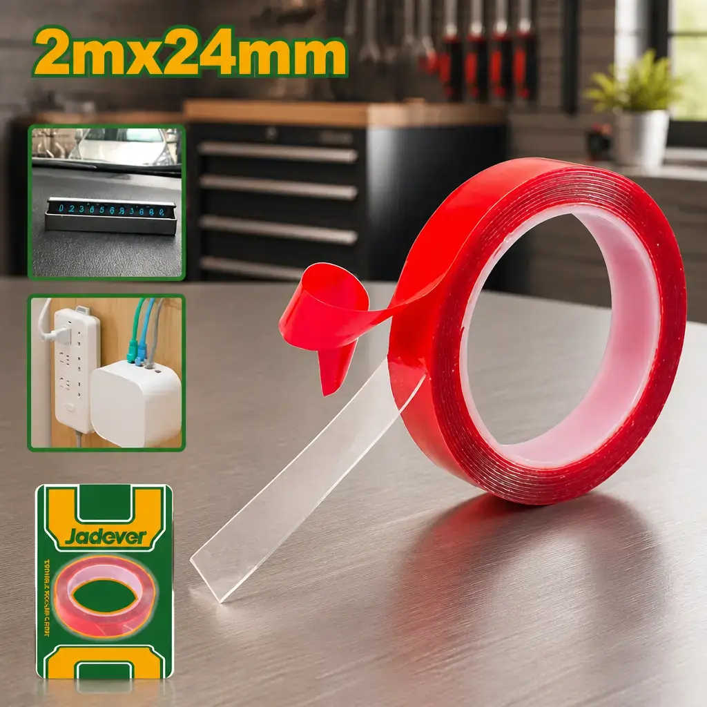 Cinta doble faz Transparente VHB (24mm x 2m). Jadever