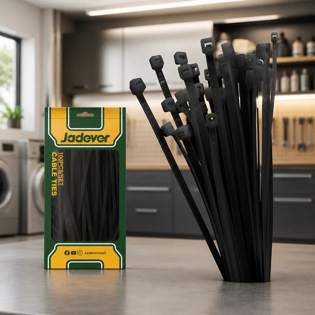 Cintillo de nylon negro (7.2x400mm) Jadever x 100