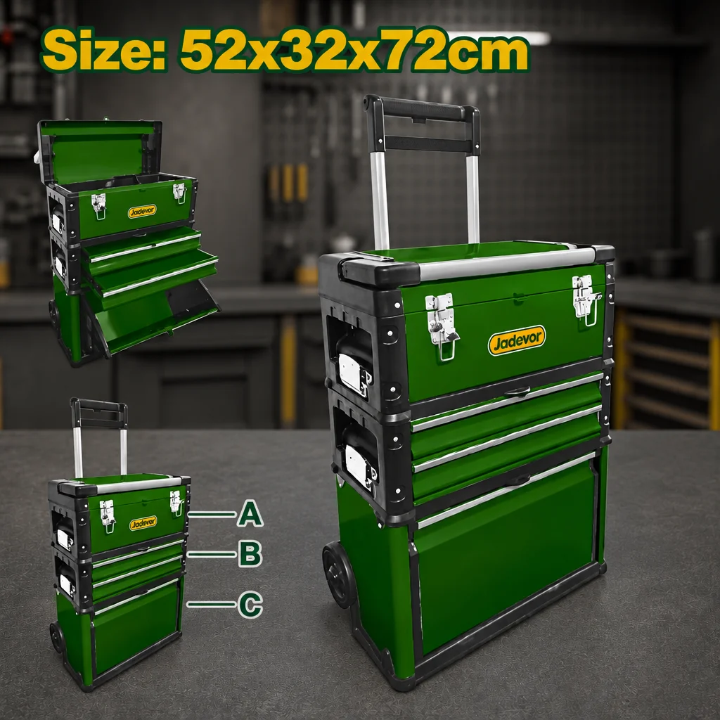 Cajas de herramientas apilables sistema movil Jadever