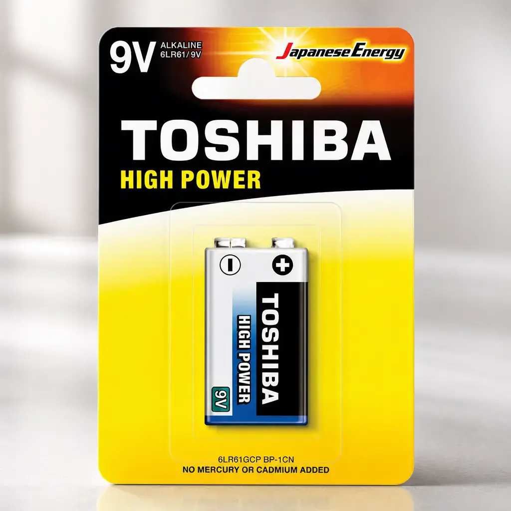 Pila Alkalina 9v Toshiba Blister x Un.