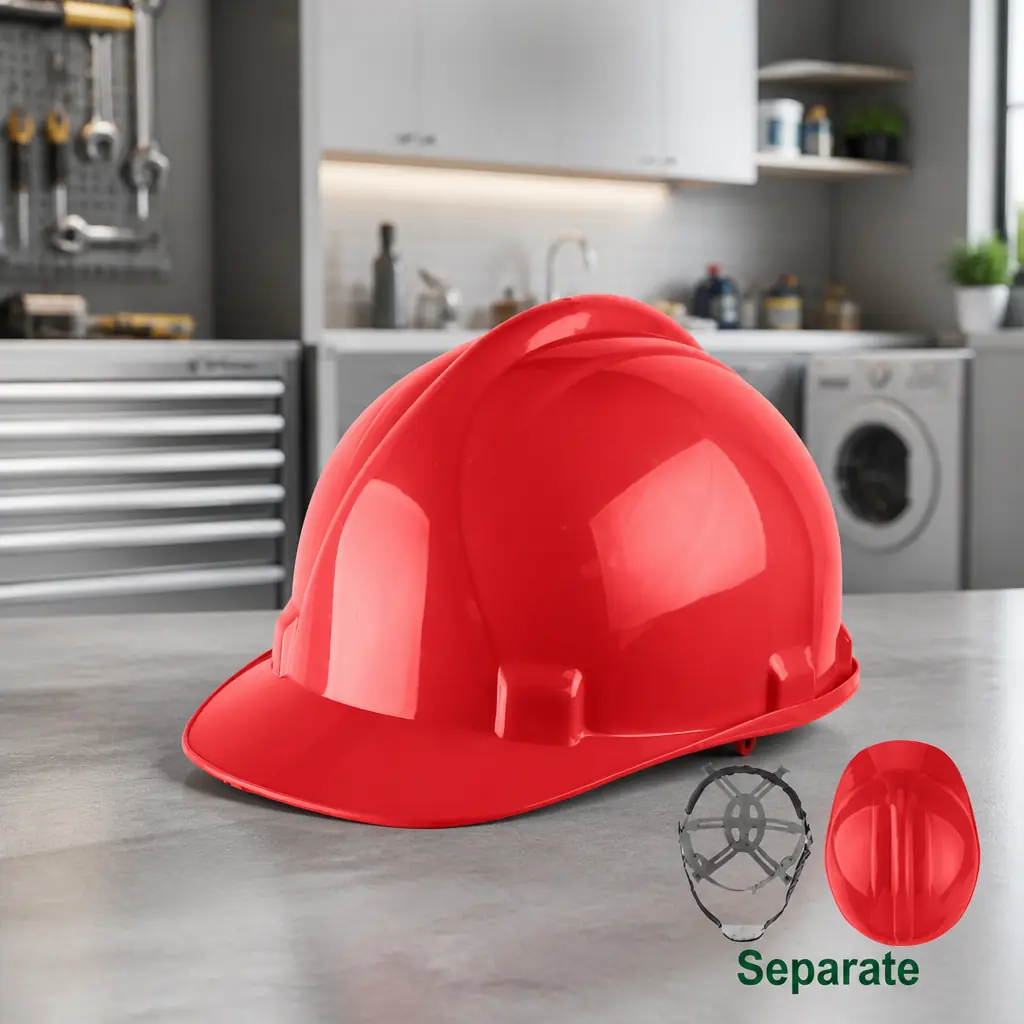 Casco de Seguridad Rojo 6 puntos Jadever