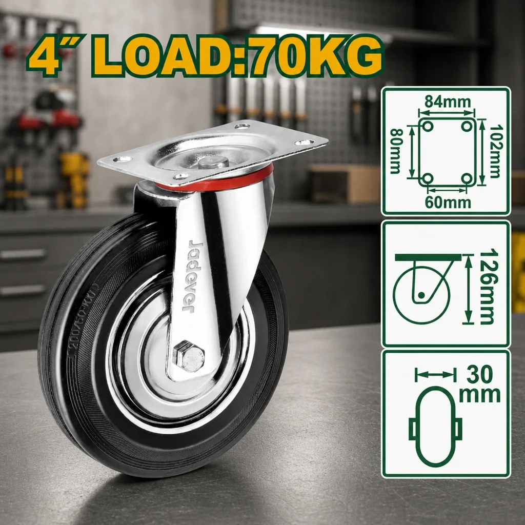 Rueda giratoria 4" Jadever x Un.