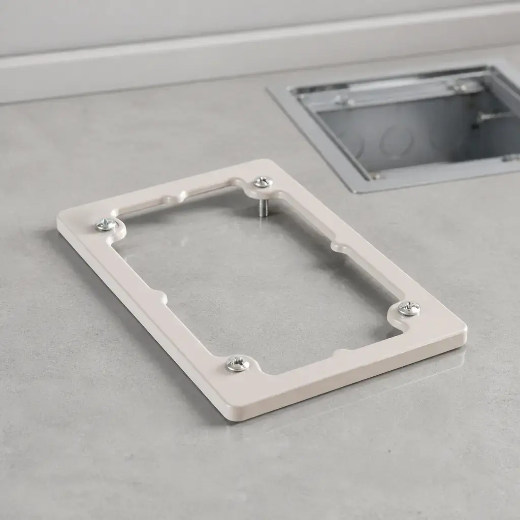 Anillo de regulación para cajas de piso 4X2 cromado x Un.
